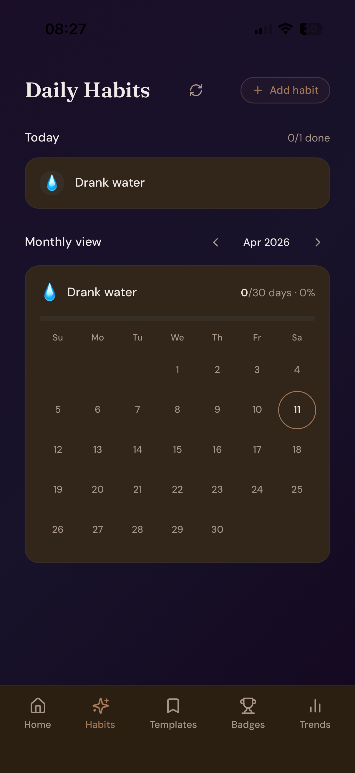 SoftDay — Recovery Plan screen