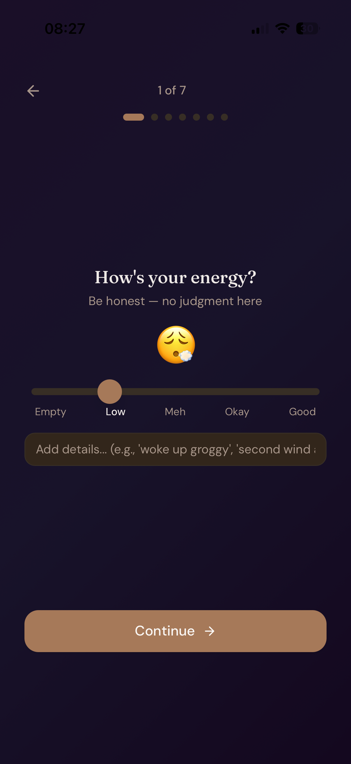 SoftDay — Reminders screen